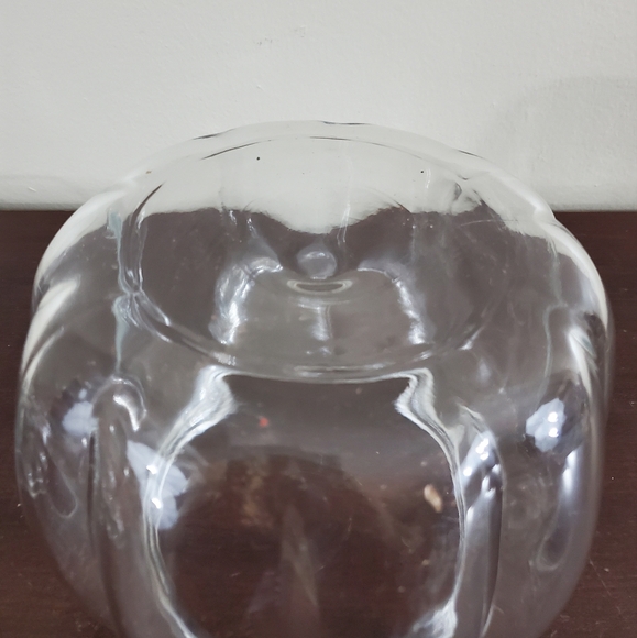 Anchor Hocking Vtg. Pumpkin Cookie Jar Clear Glass W/Lid & Box 3309G ~Pre-Owned - Picture 5 of 16